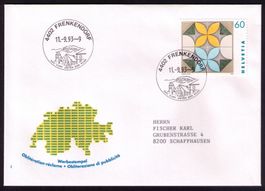 4402 FRENKENDORF_ET Werbestempel K1381_11.9.93 ERSTTAG !