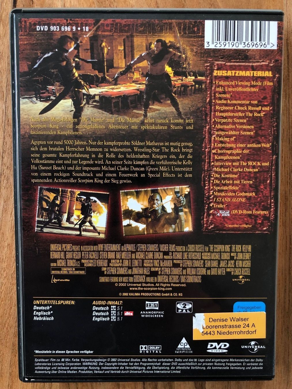Alle DVDs: DVD The Scorpion King – Gebraucht aus Belp von brb66 1