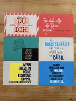 6 AK mit Sprüche / Text