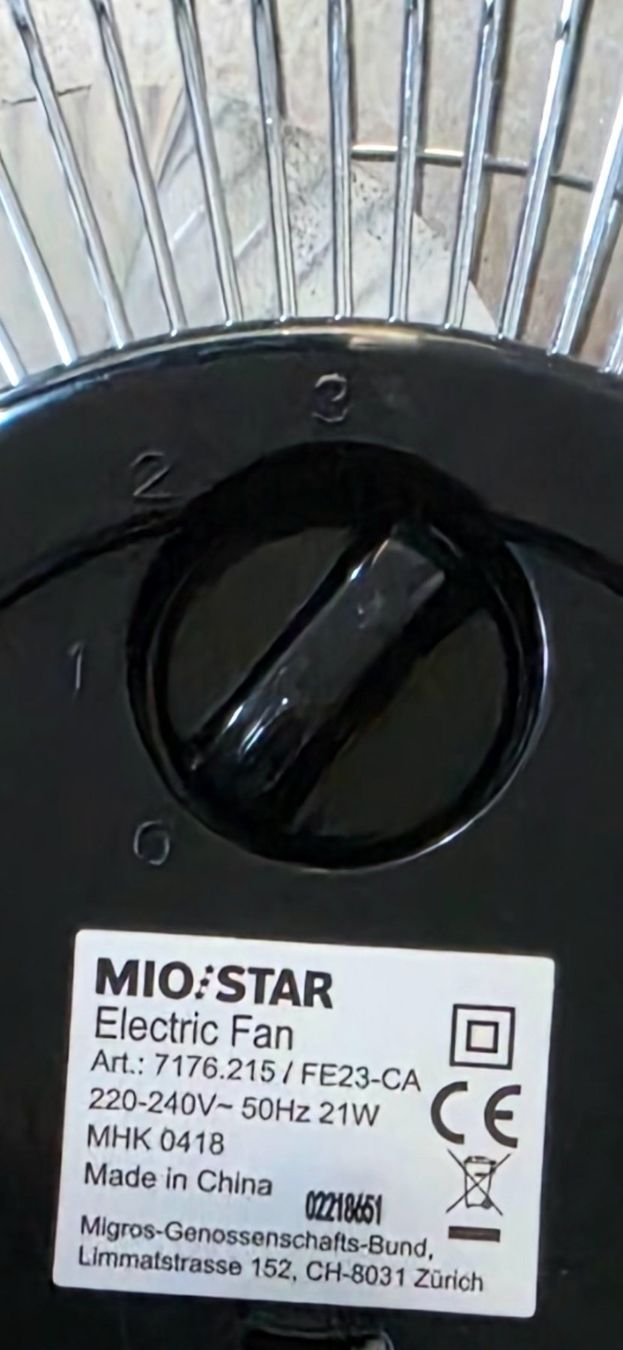 Mio Star Ventilatori: MIO-STAR Tischventilator Metall – Usato da Wiedlisbach venduto da Amalfi100 2