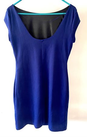 Desigual Etuikleid Blau mit Schmetterling-Cut-outs – Gr. L