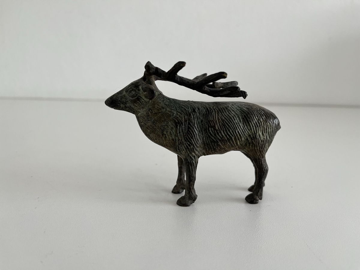 Statuette: Hirsch aus Bronze – Usato da Wetzikon ZH venduto da seli03