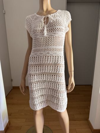 H&M Strandkleid Strang Kleid Strick Strickkleid Sommerkleid