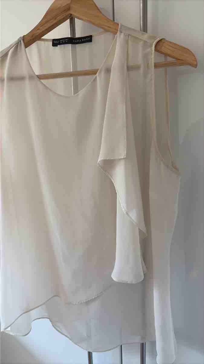 Zara Top: Zara Basic Sleeveless Top, Cream, Size XL – Usato da Zürich venduto da cme_ft9l 2