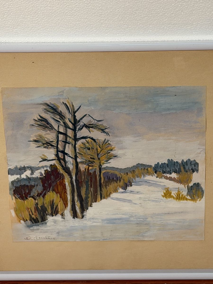 Tableaux: Original Framed Winter Landscape Painting - Signed – D'occasion à Lausanne par artnouveau05 1