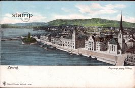 AK Zürich_Panorama gegen Üetliberg