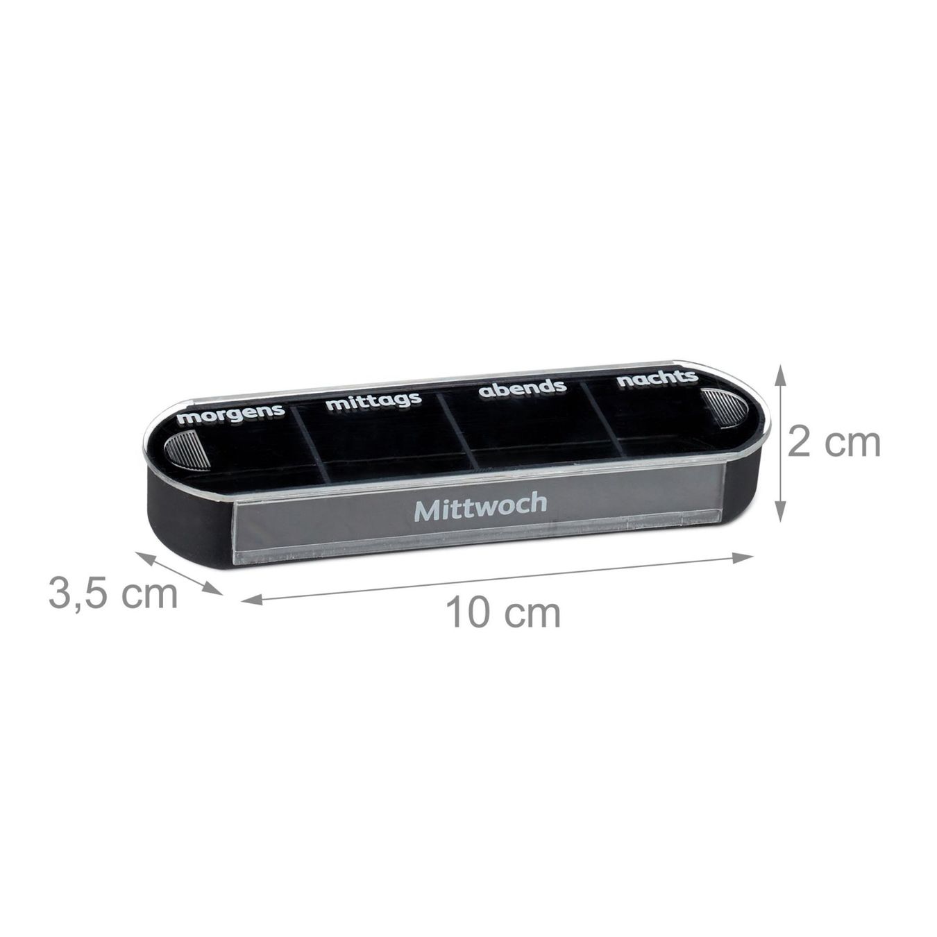 Contenitori & Simili: Pillendose 7 Tage 4 Fächer schwarz – Nuovo e nell'imballaggio originale da Gerlafingen venduto da Tsuru 5