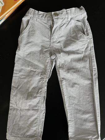 Jacadi Hose, Gr. 88, Grau/Weiss gestreift, Top Zustand!