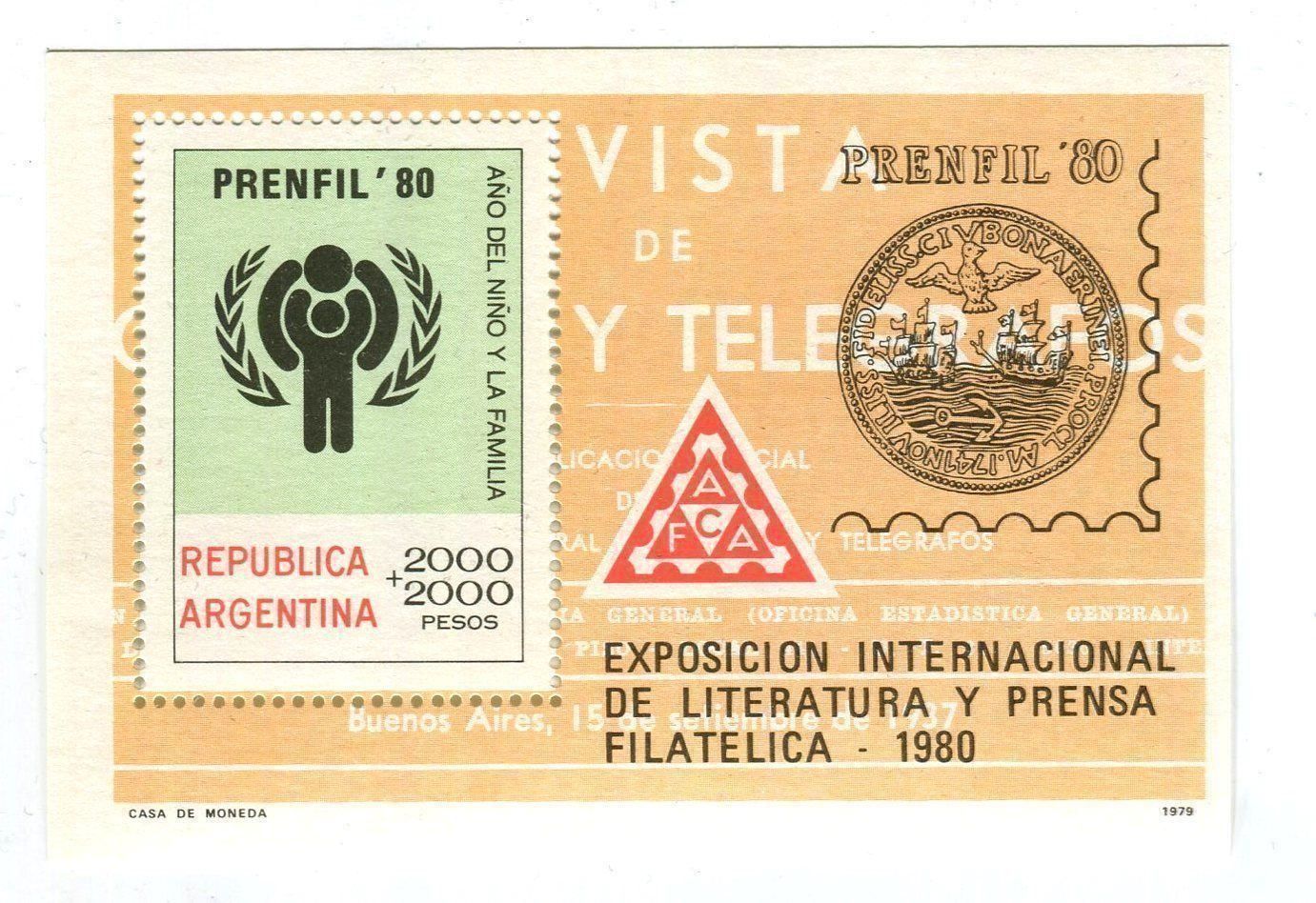 Alle Briefmarken: Block "Kinder". Argentinien. – Neu und originalverpackt aus Basel von Butsch5