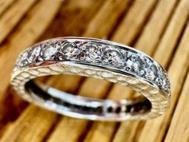 Neu - Alliance in Weissgold mit Diamanten - Goldschmied