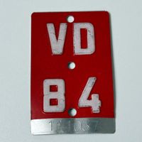 Plaque de vélo Vaud VD 84