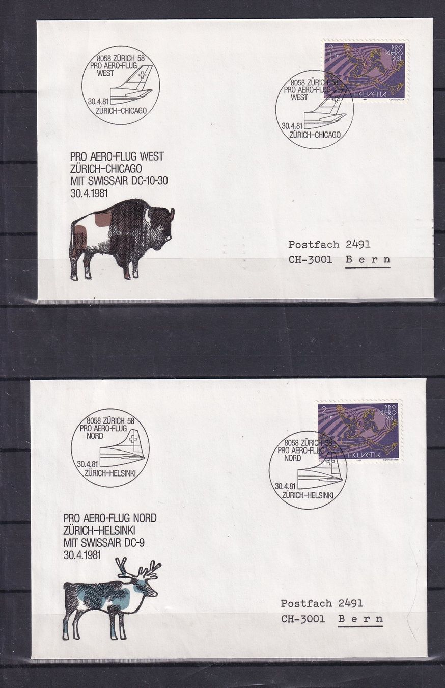 Alle Briefmarken: 1981   FDC SWISSAIR – Gebraucht aus Nyon von an54 2