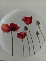 Decorative Plate with Poppies, ceramic, Diameter 37cm x 6cm 