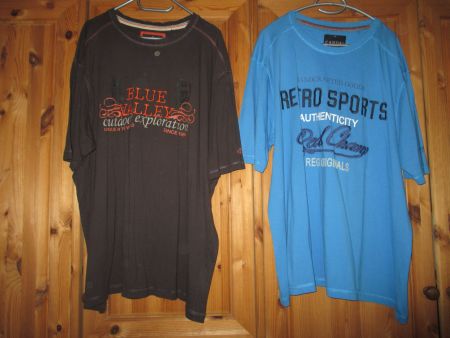 2 ER SET TSHIRTS GROSSE GRÖSSE 3 XL 64/66 BAUMWOLLE