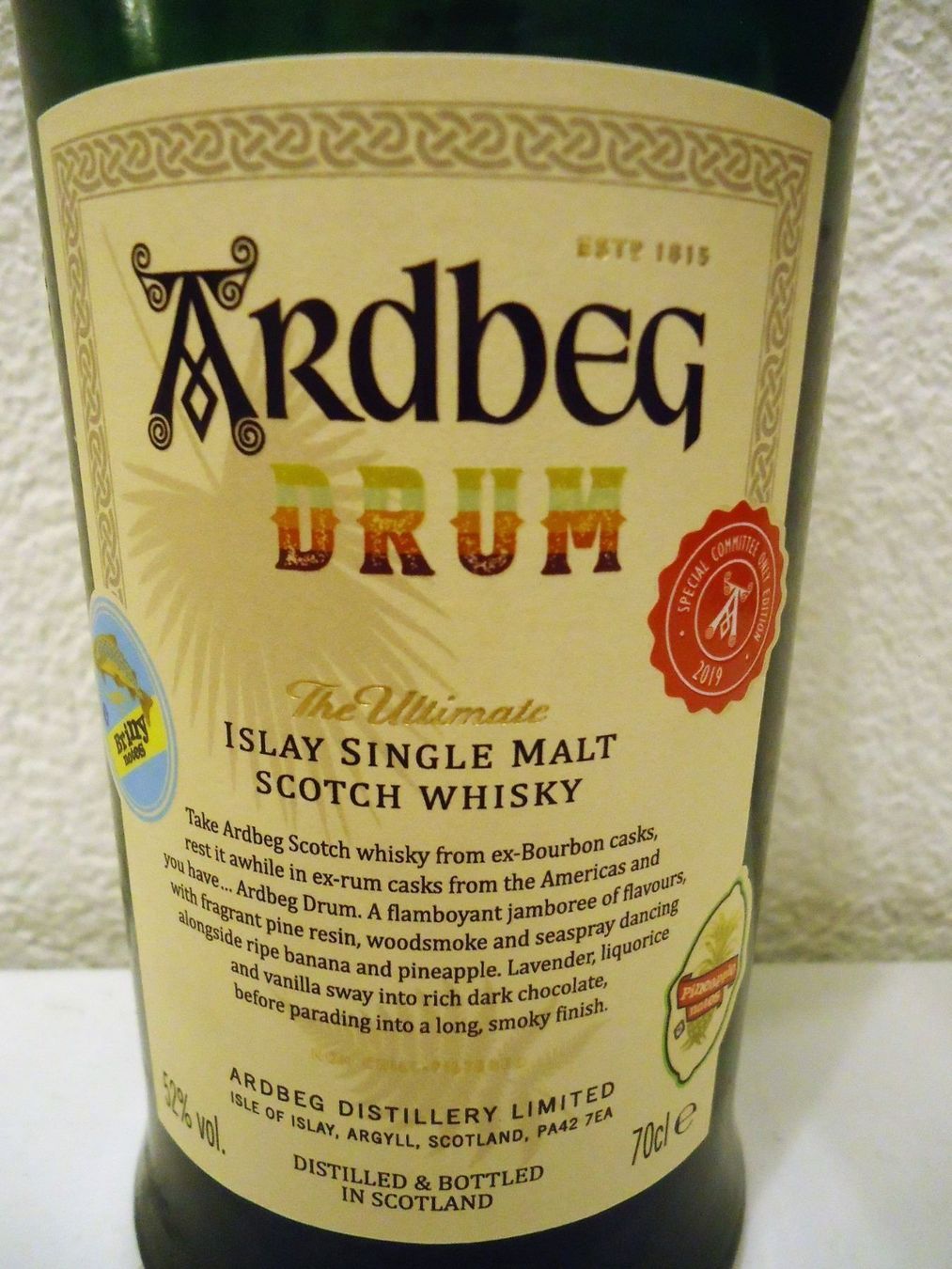Ardbeg Bevande alcoliche: Ardbeg Drum Committee Release 2019 – Nuovo e nell'imballaggio originale da Elsau venduto da Rumsammler 1