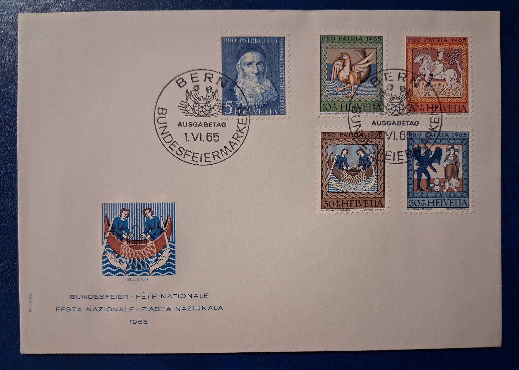 Buste & buste per spedizione: Ersttagsbrief, Bundesfeier 1965, Top! – Usato da Täuffelen venduto da Tom1291