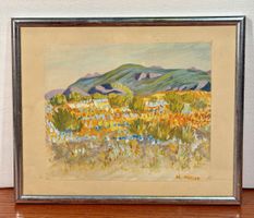 Vintage N. Muller Landscape Painting, Framed and Signed