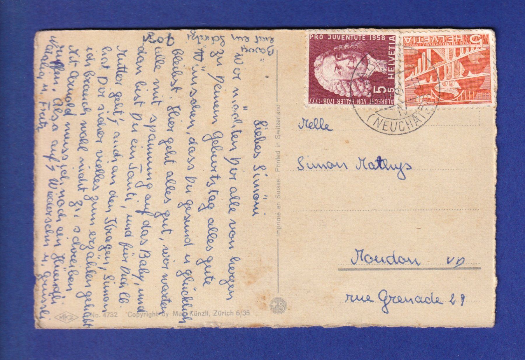 Cartoline postali: CHAT - Chats humanisés – Usato da Pully venduto da nicecards-shop 1