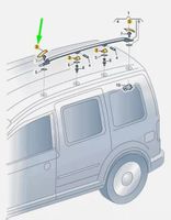 VW CADDY Dachreling Abdeckkappen 2K589840203C (ohne li hi)