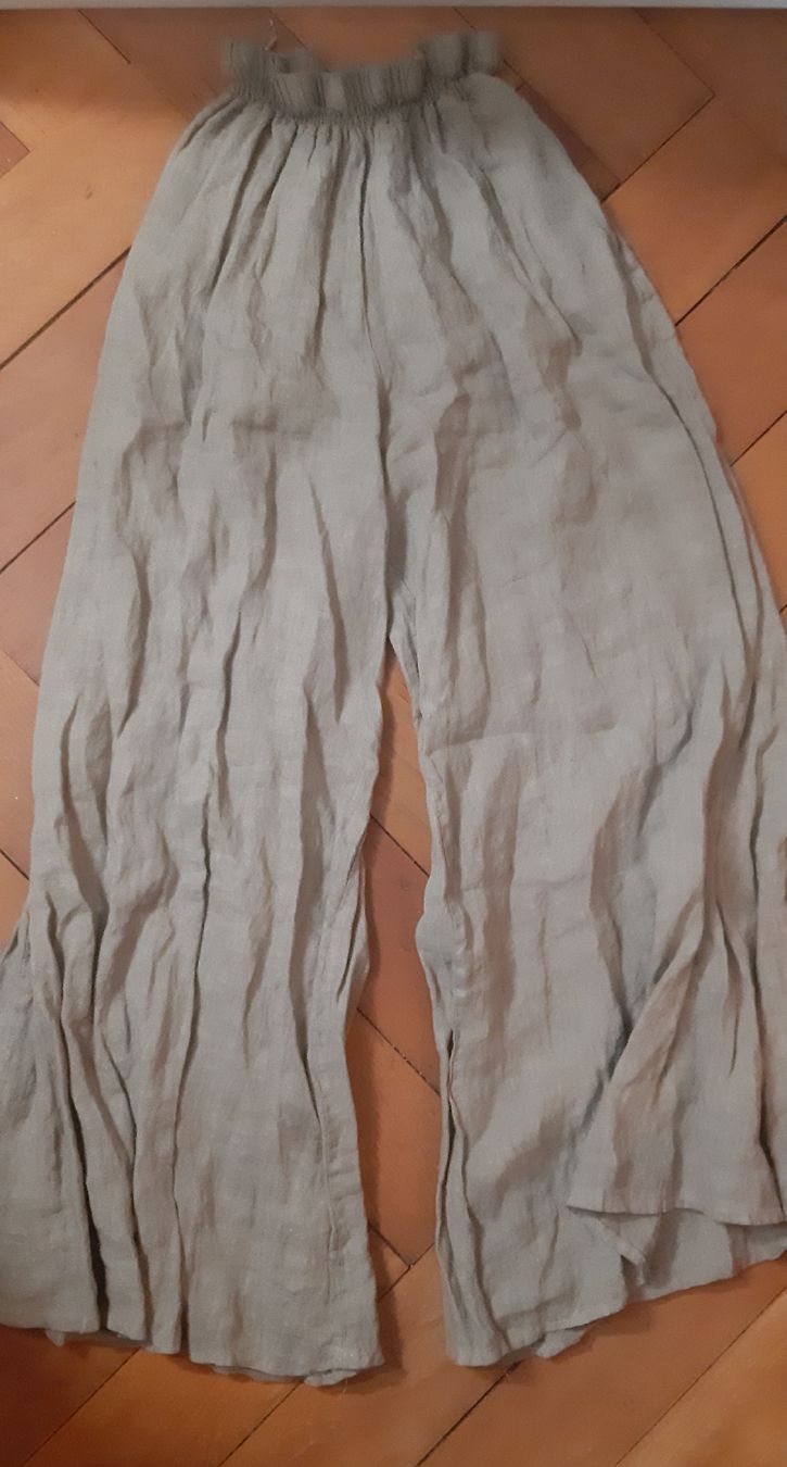 Pantaloni: Einzigartige LEINEN Hose-Sand farbe- Gr.S/M – Nuovo e nell'imballaggio originale da Zürich venduto da Venecia25 2