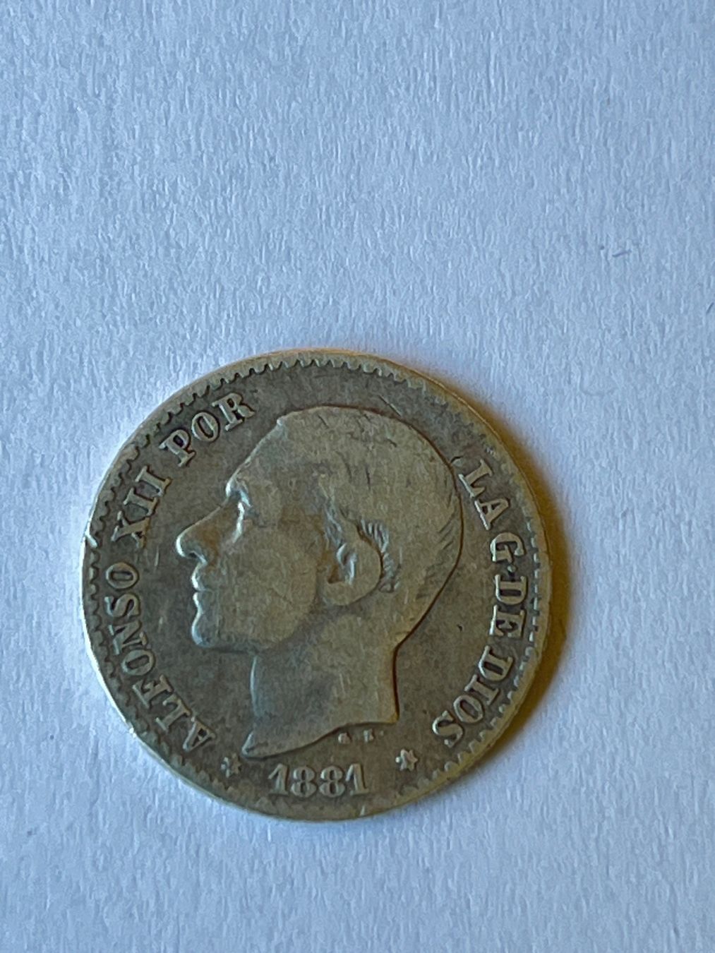 Tutti le monete: Spanien, Alfonso XII, 50 Centimos, 1881, Madrid, Silber, – Usato da ZUFIKON venduto da SULMI01 2