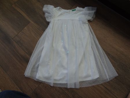 Robe d'été blanche United Colors of Benetton taille 120cm