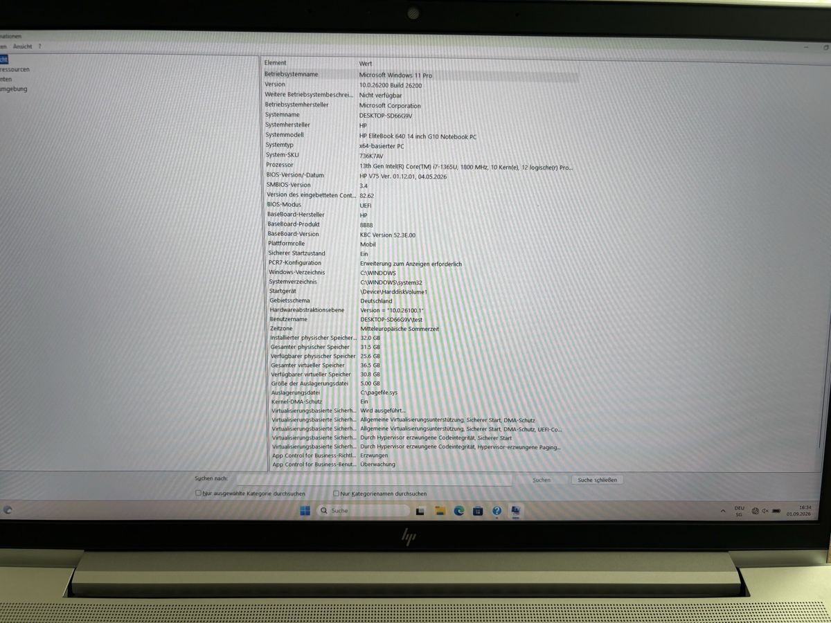 Hewlett Packard Notebooks: HP Elitebook 640 G10 Win 11 Pro – Gebraucht aus Schlieren von Teku52ZH 8