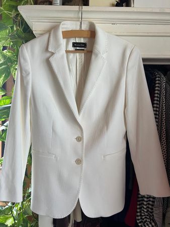 Damen Blazer Massimo Dutti Weiss, XS