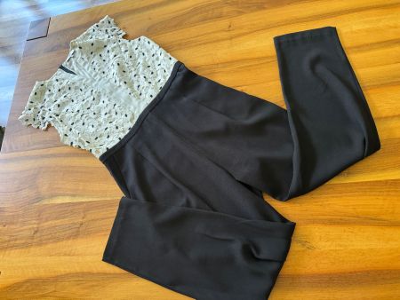 Jumpsuit Damen Schwarz Weiss Spitze Grösse M guter Zustand