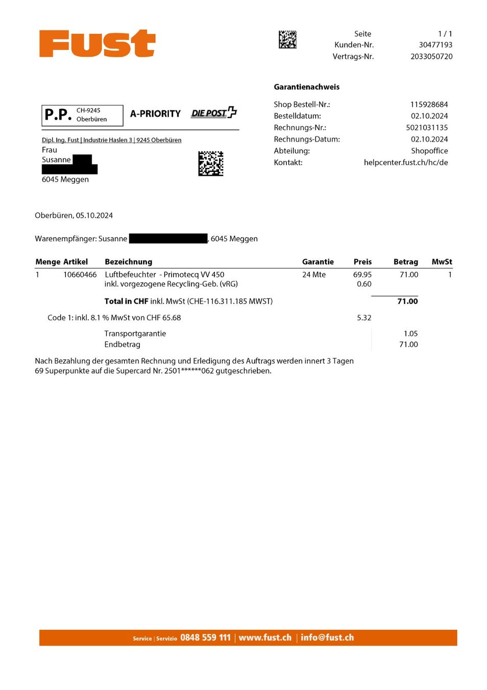 Luftbefeuchter: Luftbefeuchter - Primotecq VV 450 wie neu – Gebraucht aus Meggen von Rebajas 4
