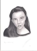 Anja Taylor-Joy dessin original - mine de plomb (a4) signé