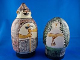 Seltenes Paar von János Papp - signiert - Keramikfigur