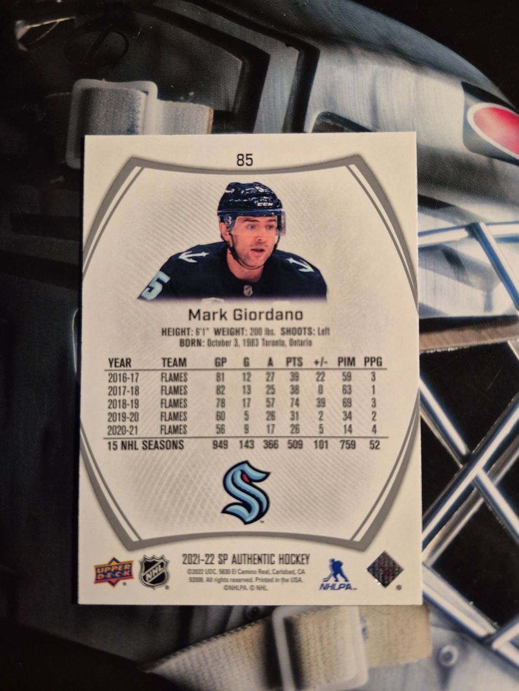 NHL Carte collezionabili: NHL Mark Giordano Seattle Kraken – Usato da Treiten venduto da Sauber73 1