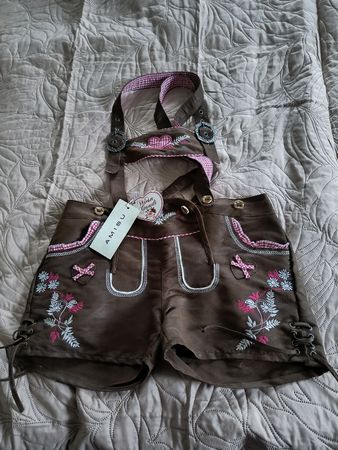 Trachtenhose Damen Gr. 40 Amisu braun mit Stickerei neu 