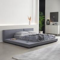 Bett KOSMOS mit Ablage - 140x200cm - Grau