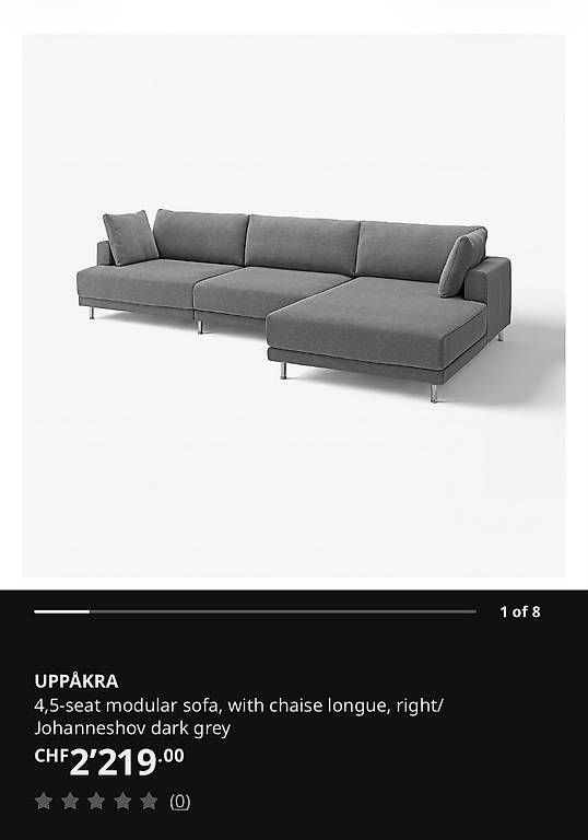 Ikea Sofas: IKEA Uppakra couch – D'occasion à Hettlingen par and_8xhd 2
