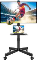 TV Ständer rollbar höhenverstellbar 24-60 Zoll Schwarz