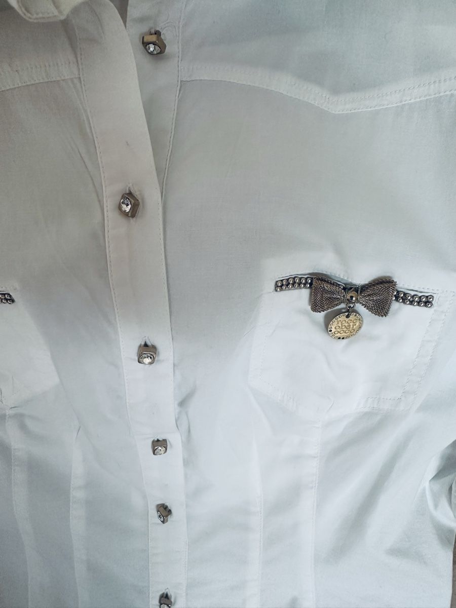 Camicette: Camicia donna Roccobarocco bianca maniche a sbuffo IT 48 – Usato da Cureglia venduto da myr_9v25 3