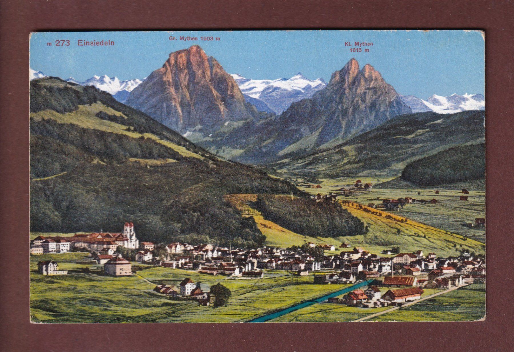 Cartoline postali: EINSIEDELN - Mythen – Usato da Pully venduto da nicecards