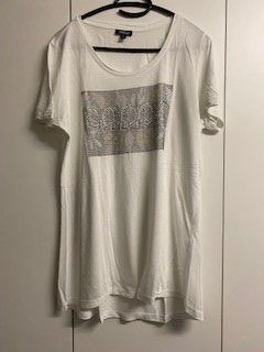 Soccx T-Shirt beige mit Bild (Steinchen) 40/L