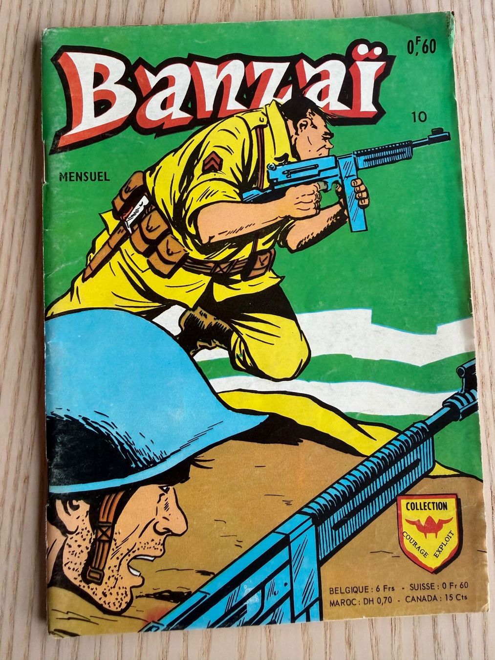Fumetti: Banzaï (Aredit Courage Exploit) 10, 1969 – Usato da Fribourg venduto da J334455