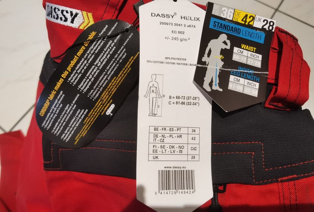 Pantaloni: Arbeitshose Gr. 42, Dassy – Nuovo (secondo la descrizione) da Uerkheim venduto da Kaufoption 5
