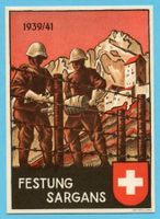 Karte Festungstruppen - Festung Sargans 1939/41