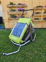 Croozer Kinderanhänger 2-Sitzer lime-grau sehr gut erhalten