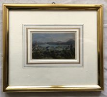 Johann Heinrich Locher - Orig. Aquatinta um 1850 - "Luzern"