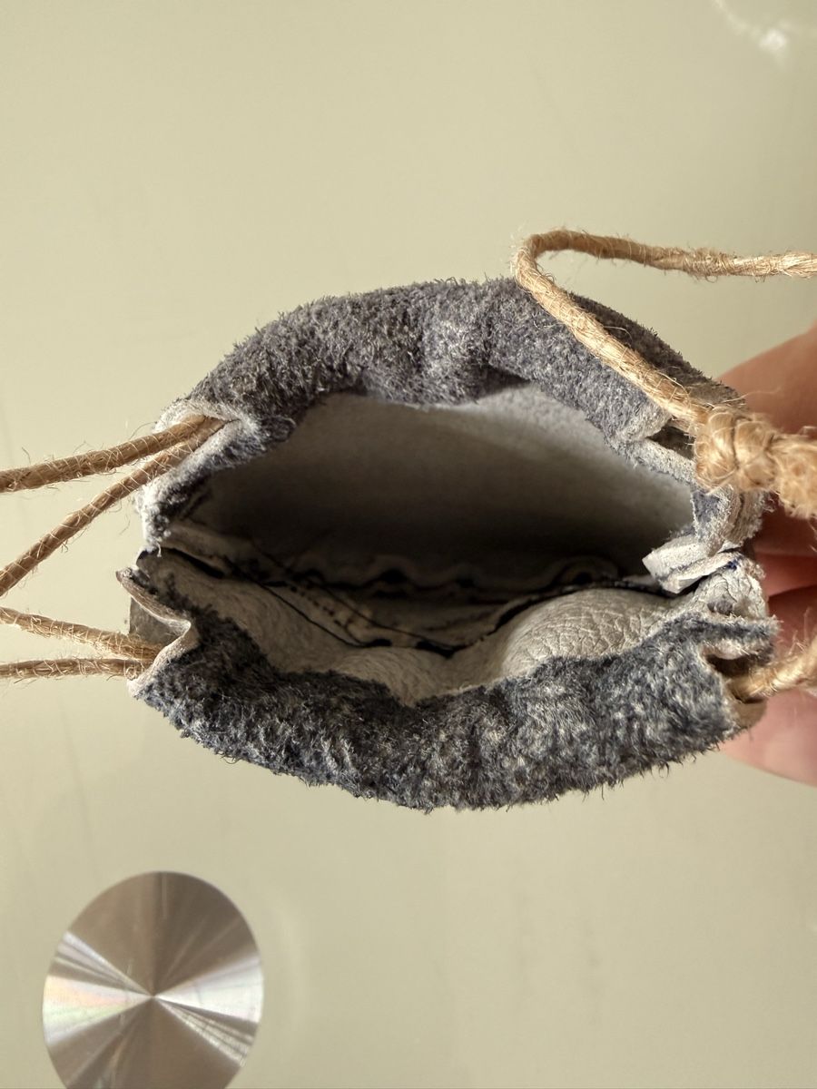 Taschen: Alpin de luxe Loacker Mini-Sack Beutel Grau Münz Behälter – Neu (gemäss Beschreibung) aus Sursee von Betlaze 3