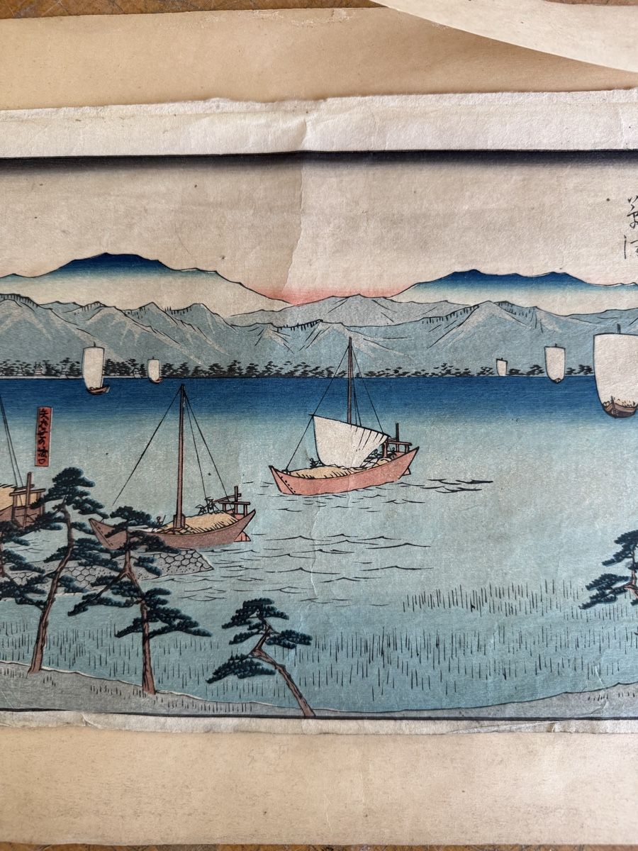 Dipinti: ANCIENNE ESTAMPE JAPONAISE HIROSHIGE – Usato da Bière venduto da Artcollec 4