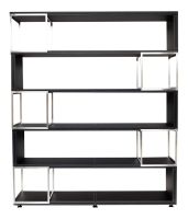 Aktenschrank Pavia Lederoptik schwarz