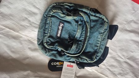 Supreme denim shoulder bag