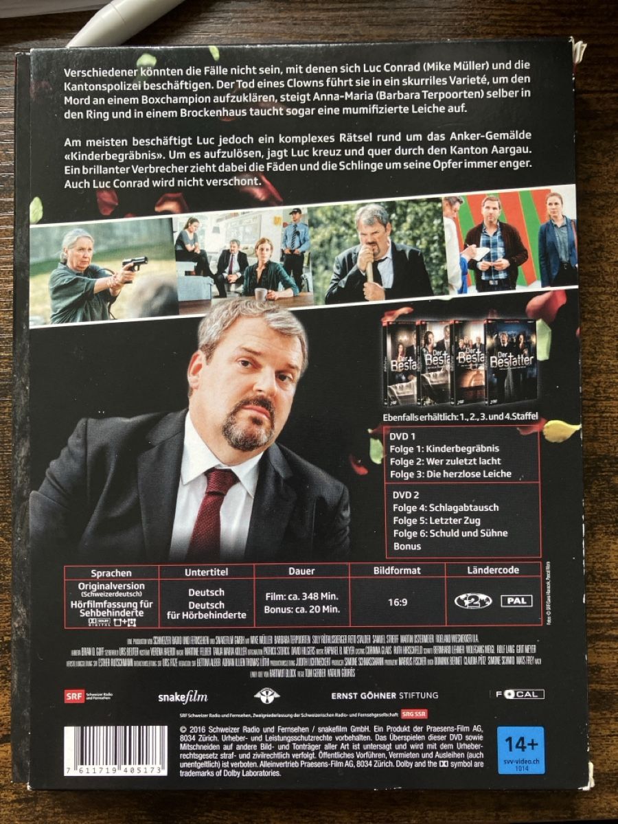 Tutti i DVDs: Der Bestatter Staffel fünf DVD – Usato da Glarus venduto da Jhuber78 1